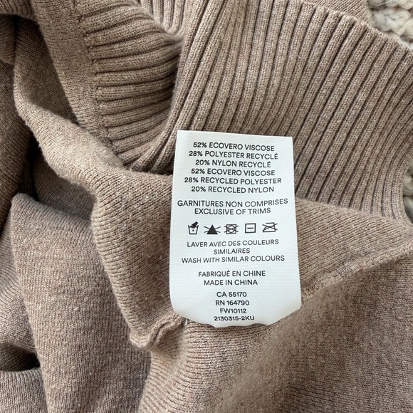 Frank & Oak Relaxed Scoopneck Sweater in Taupe Brown - Picture 4 of 4